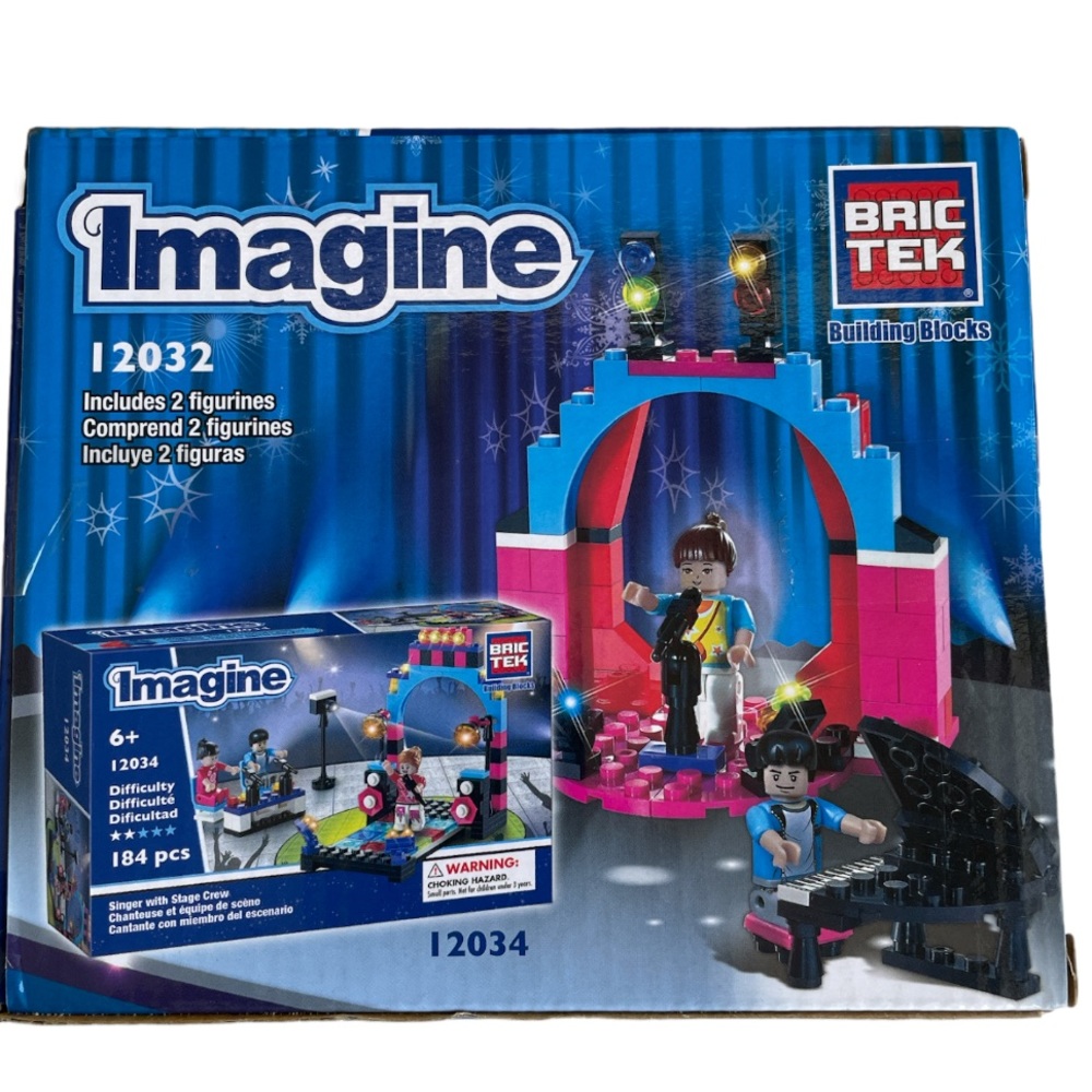 PIANIST & SINGER BRIC TEK LEGO IMAGINE BUILDING BLOCK STAGE AND PERFORMERS HT…